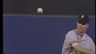 Rookie Tim Wakefield tossing knuckleball during 1992 MLB NLCS