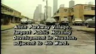 Houston Politicians talk about Allen Parkway Village 1970s