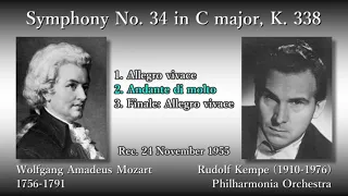 Mozart: Symphony No. 34, Kempe & The Phil (1955) モーツァルト 交響曲第34番 ケンペ