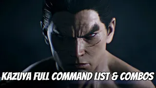 TEKKEN 8 Kazuya Mishima Full Move List & Combos PS5 (Tekken 8 2023)