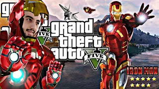 جی تی ای وی GTA V : مود مرد اهنی بریم شهر تخریب کنیم😂🔥❌