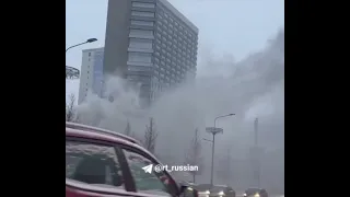 Пожаре на Новом Арбате в Москве.