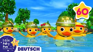 Sechs kleine Entlein | Kinderlieder | Little Baby Bum Deutsch | Cartoons für Kinder