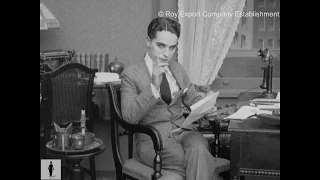Charlie Chaplin Reading Fan Mail - Rare Archival Footage
