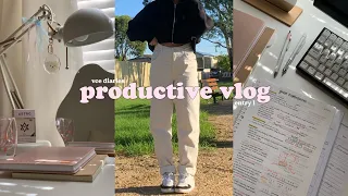 productive (study) vlog ☀️ summer holidays, library study sessions and time with friends and family