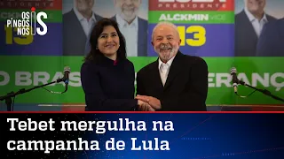 Tebet e Lula realizam primeiro evento juntos após apoio da candidata derrotada