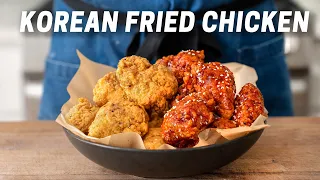 Super Crispy Korean Fried Chicken (Original & Spicy Gochujang)