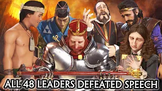 CIV 6 - ALL 48 LEADERS DEFEATED SPEECH [CIV A to Z ORDER] RISE AND FALL / GATHERING STORM DLC