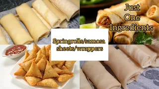 How to make samosa wrapper recipe||springroll wrapper recipe