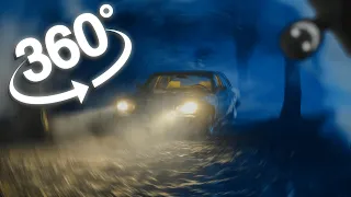 360º VR | CAR BROKE DOWN in NIGHT FOREST | Be careful...