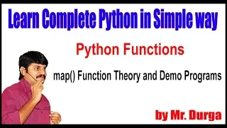 Python Functions ||  map() Function Theory and Demo Programs || by Durga sir