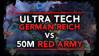 [HoI4] Ultra Tech Germany vs 50 Million Red Army [AI Timelapse] True Red Tide!