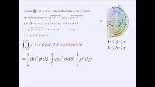 UPenn Math 114 Spherical Triple Integrals Example #1