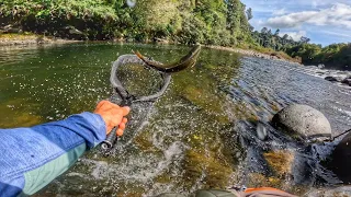 Fishing BIG STREAMERS to LARGE TROUT!! 4K [New Zealand]