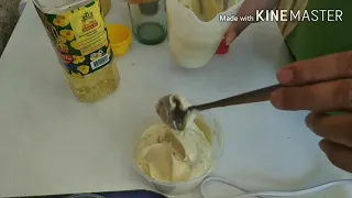 Home made mayonaise, how to make  mayonaise  using handheld mixer