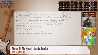 🎸 Piece Of My Heart - Janis Joplin Guitar Backing Track with chords and lyrics