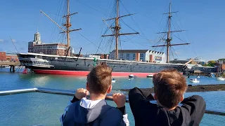 H.M.S Warrior, 1861. 40 gun steam-powered armoured frigate. Full Tour Video.