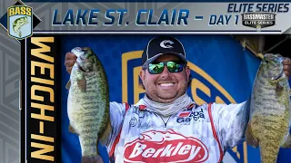 2020 Bassmaster Elite at Lake St. Clair Day 1 weigh-in