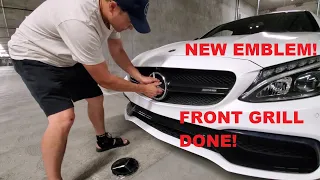 UPGRADED MERCEDES AMG GRILL EMBLEM to DISTRONIC STAR EMBLEM! (W205 C63) (w/ interior detail??)