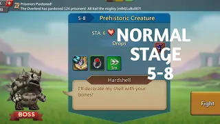 Lords mobile normal stage 5-8 f2p|Prehistoric creature normal stage 5-8