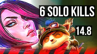 FIORA vs TEEMO (TOP) | 6 solo kills, Rank 10 Fiora | JP Grandmaster | 14.8