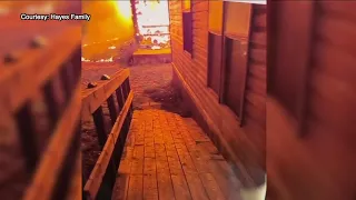 Man goes back into burning house to save family dog