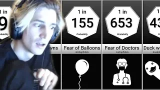 xQc Reacts to Probability Comparison: Phobias and Fears | xQcOW
