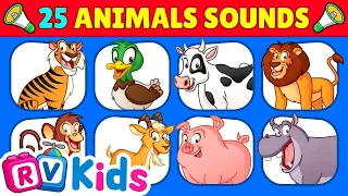 Animal Sounds for Kids | 25 Animal Sounds For Children, Toddlers & Babies | RV AppStudios