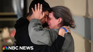 Watch: Emotional reunions between released Israeli hostages and their families