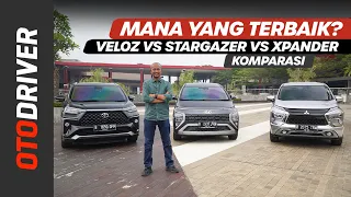 Hyundai Stargazer VS Mitsubishi Xpander VS Toyota Veloz 2022 | Komparasi | OtoDriver