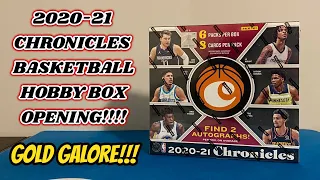 GOLD GALORE!! 2020-21 Panini Chronicles Basketball Hobby Box Opening and Review!!