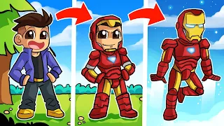 MINECRAFT pero SI MUERO me TRANSFORMO en IRON MAN ⚡😱