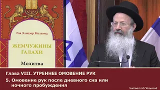 65. МОЛИТВА. Глава 8. Часть 5. Омовение рук после дневного сна или ночного пробуждения  рав Меламед