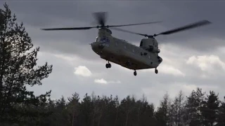 CH-47 Chinook Airborne Training at Bunker Drop Zone