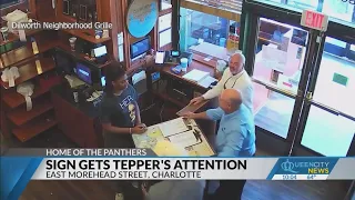 Charlotte bar sign gets David Tepper's attention