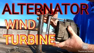 car alternator wind turbine, no mods car alternator wind generator, how to construct