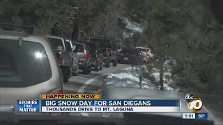 Big snow day for San Diegans at Mt. Laguna