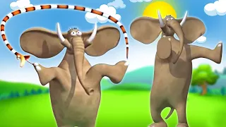 Gazoon | Fun Aerobics Session With Animals | Jungle Book Diaries | Funny Animal Cartoon For Kids