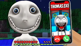 What if You Call to THOMAS.EXE THE MAN at 3:00 AM in MINECRAFT! Minions vs Sonic Sirenhead