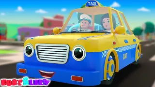 Wheels On The Taxi - Street Vehicles and Kindergarten Rhymes for Babies
