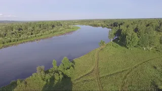 Река Чулым, Красноярского края, Назаровского района. Полет на квадрокоптере