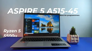 Acer aspire 5 A515-45 ryzen 5 5500u | best laptop for programmers  | Under 55K