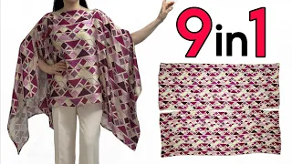 With 1,5m fabric! Sew in 5 Minutes, Wear in 9 Different Styles Very Easy Blouse