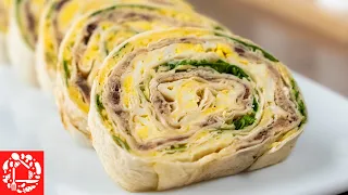 Lavash roll with Sardine on the Festive table