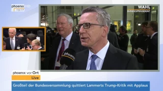 Wahl des 12. Bundespräsidenten: Thomas de Maizière im Interview am 12.02.2017