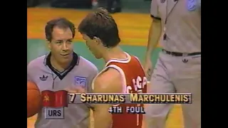 1988 Olympics Basketball.Semifinal USA 76 USSR 82.Last game