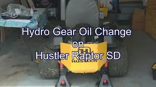 Hydro Gear Oil Change on Hustler Raptor SD