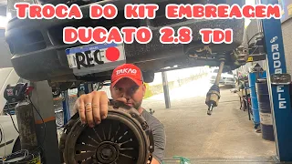 Troca do kit embreagem DUCATO 2.8 TDI 2009 ferramenta caseira dica sobre o trabalho