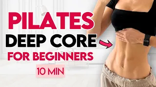 10 min Deep Core Controlled Pilates (Beginner Friendly) | Home Workout