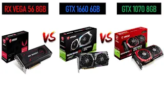 GTX 1660 vs GTX 1070 vs RX Vega 56 - i5 9600k - Gaming Comparisons